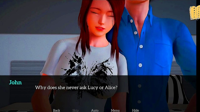 Teen's Erotic Adventure With New Family In 3D Hentai Visual Novel