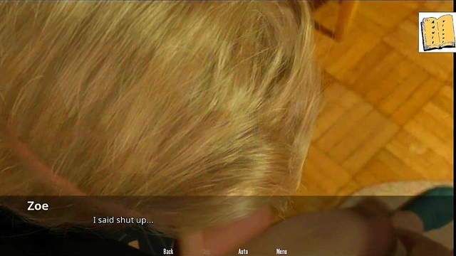 Blonde Teen Kimmy Rejects John's Advances in Erotic Visual Novel Scene