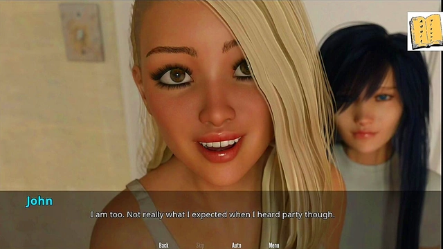 Blonde Teen Kimmy Rejects John's Advances in Erotic Visual Novel Scene