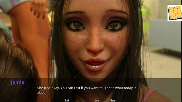 Blonde Teen Kimmy Rejects John's Advances in Erotic Visual Novel Scene