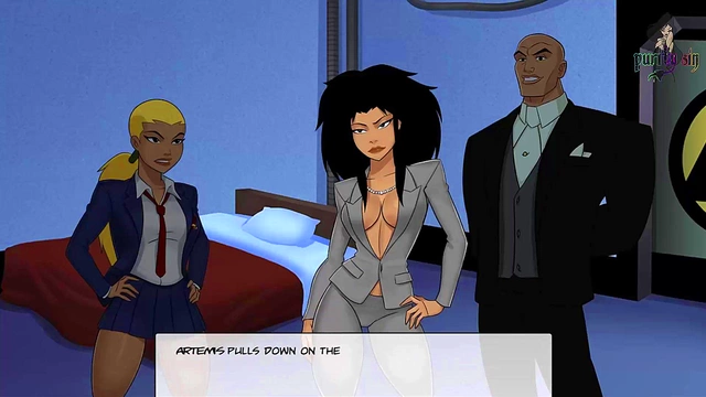 Blackfire Gets Wild With DC Heroes & Heroines In Office Hentai Adventure