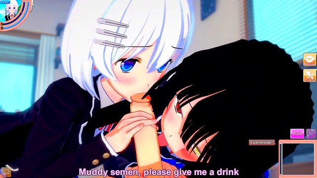 Kurumi & Origami Team Up for Hot 3P Action in Date A Live Hentai