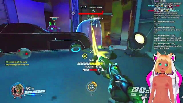 Lewd VTuber Neko Gets Spanked While Playing Overwatch Anime Livestream