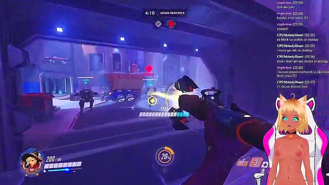 Lewd VTuber Neko Gets Spanked While Playing Overwatch Anime Livestream