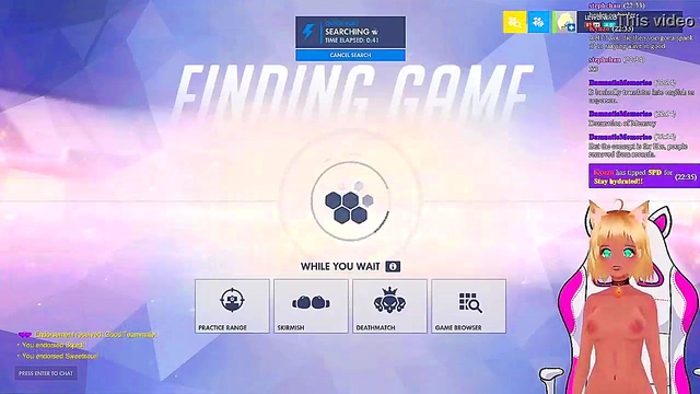 Lewd VTuber Neko Gets Spanked While Playing Overwatch Anime Livestream