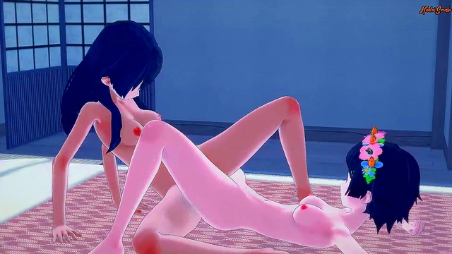 Cute Anime Lesbians Uiharu & Saten Enjoy Pussy Licking & Face Riding Orgasm Fest