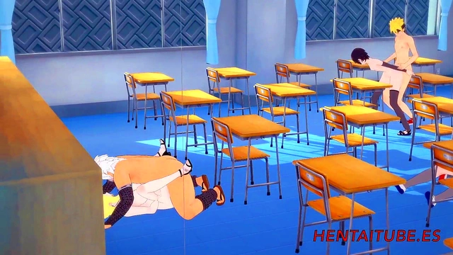 Naruto Hentai Orgy – Sasuke, Naruto & Jiraya Pound Sakura, Hinata & More