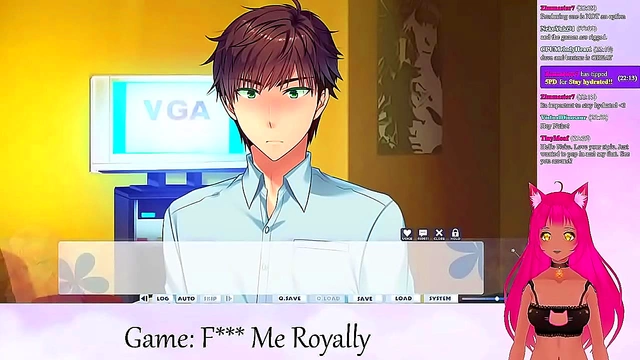 LewdNeko VTuber Enjoys Intense Anime Kissing & Livestream Sex Play