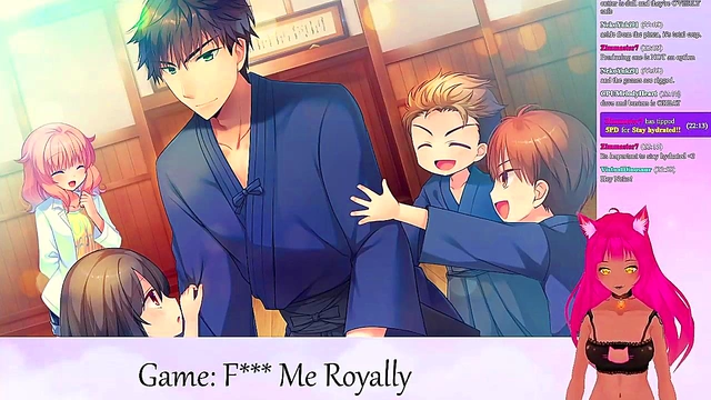 LewdNeko VTuber Enjoys Intense Anime Kissing & Livestream Sex Play