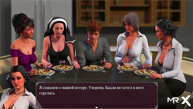 Horny Anime Ladies Engage in Lustful Table Fun With Teens & 3D Game Characters