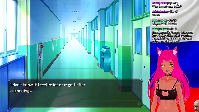 Lewd VTuber Neko Fucks Her Way Through 'My GF is the President!' Anime Game Livestream