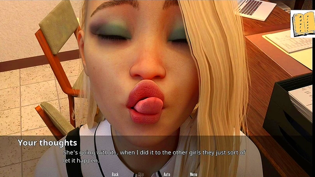 Sexy Blonde Cheerleader Gets Wild In The Office With Teacher