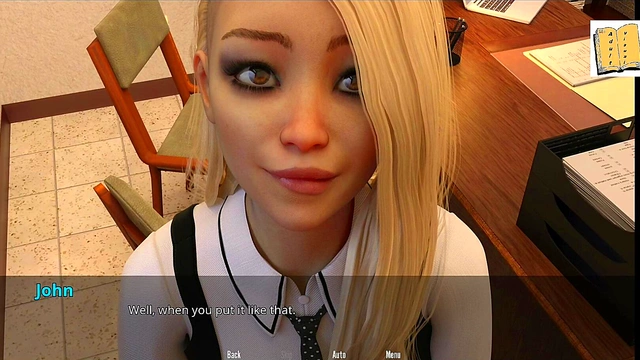 Sexy Blonde Cheerleader Gets Wild In The Office With Teacher