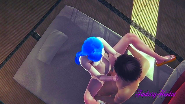 Jinx Takes Hardcore Anime Action in Japanese Room for Creepy Orgasm