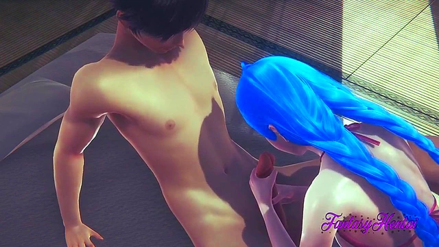 Jinx Takes Hardcore Anime Action in Japanese Room for Creepy Orgasm