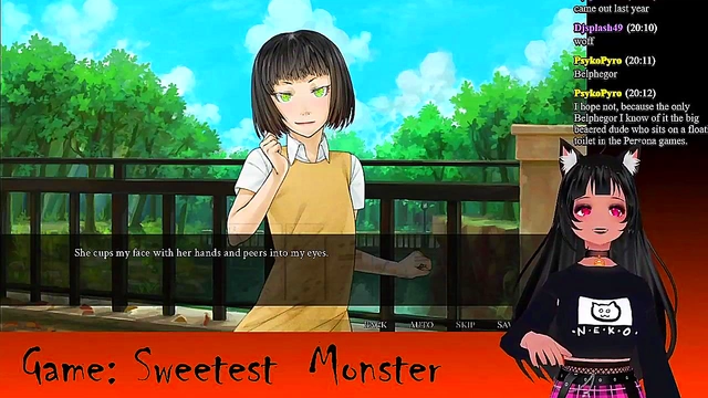 Petite VTuber LewdNeko Seduces in Spooky Halloween Anime Livestream