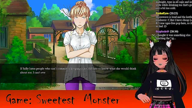 Petite VTuber LewdNeko Seduces in Spooky Halloween Anime Livestream