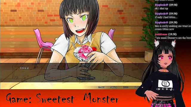 Petite VTuber LewdNeko Seduces in Spooky Halloween Anime Livestream