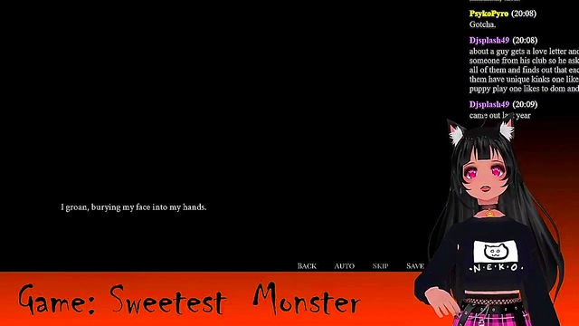 Petite VTuber LewdNeko Seduces in Spooky Halloween Anime Livestream