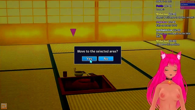 Lewd VTuber Neko Enjoying Intense Sex Acts in Koikatsu Party Livestream