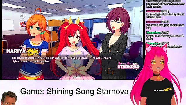 Petite VTuber LewdNeko Seduces in Shining Song Starnova Aki Route Anime