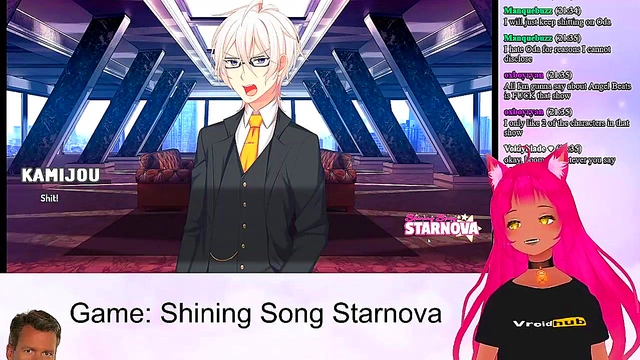 Petite VTuber LewdNeko Seduces in Shining Song Starnova Aki Route Anime