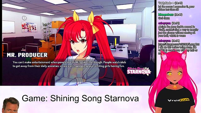 Petite VTuber LewdNeko Seduces in Shining Song Starnova Aki Route Anime