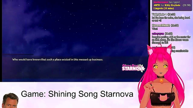 Petite VTuber LewdNeko Seduces in Shining Song Starnova Aki Route Anime