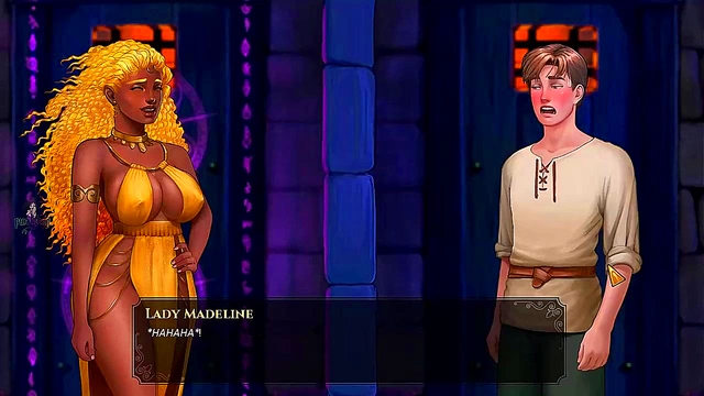 Ebony OrcGirl Gives Intense Blowjob & Swallows Hard In Anime Porn Game