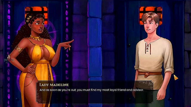 Ebony OrcGirl Gives Intense Blowjob & Swallows Hard In Anime Porn Game