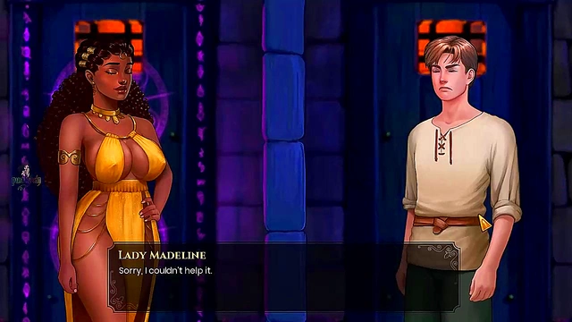 Ebony OrcGirl Gives Intense Blowjob & Swallows Hard In Anime Porn Game