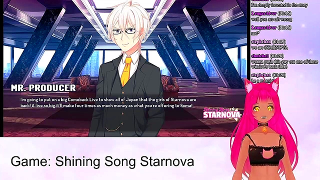 Lewd VTuber Neko Fucks Her Way Through Shining Song Starnova With Toys & Creampie Finale