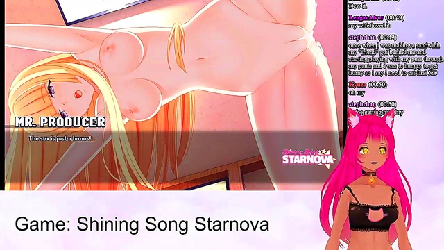 Lewd VTuber Neko Fucks Her Way Through Shining Song Starnova With Toys & Creampie Finale