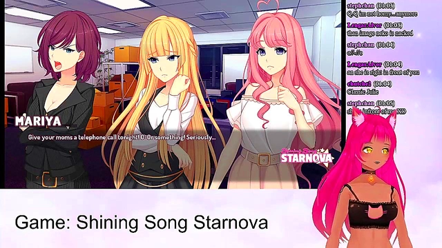 Lewd VTuber Neko Fucks Her Way Through Shining Song Starnova With Toys & Creampie Finale