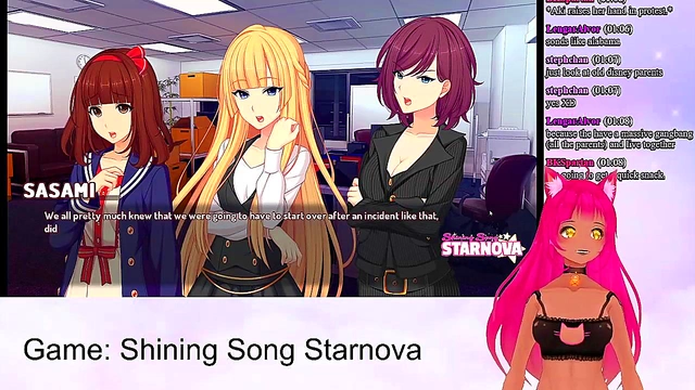 Lewd VTuber Neko Fucks Her Way Through Shining Song Starnova With Toys & Creampie Finale