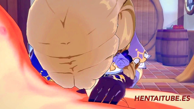 Lisa from Genshin Impact Enjoying Intense Blowjob & Pussy Fucking With Creampie Finish