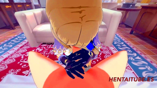 Lisa from Genshin Impact Enjoying Intense Blowjob & Pussy Fucking With Creampie Finish