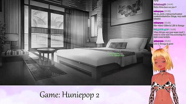 Lewd VTuber Neko Enjoys Big Boobed Anime Action in HuniePop 2 Livestream