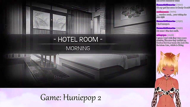 Lewd VTuber Neko Enjoys Big Boobed Anime Action in HuniePop 2 Livestream