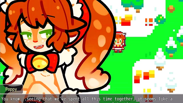 Poppy's Snowy Christmas Sex Adventure – Covered in Hot Cum Outdoors