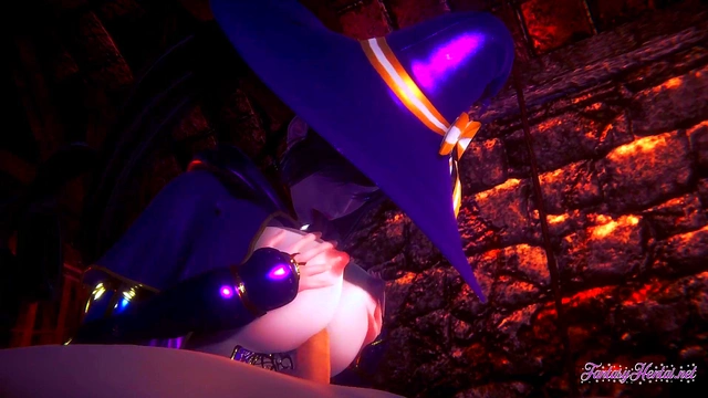 Mona from Genshin Impact Gives Boobjob & Gets Fucked in Uncensored 3D Hentai