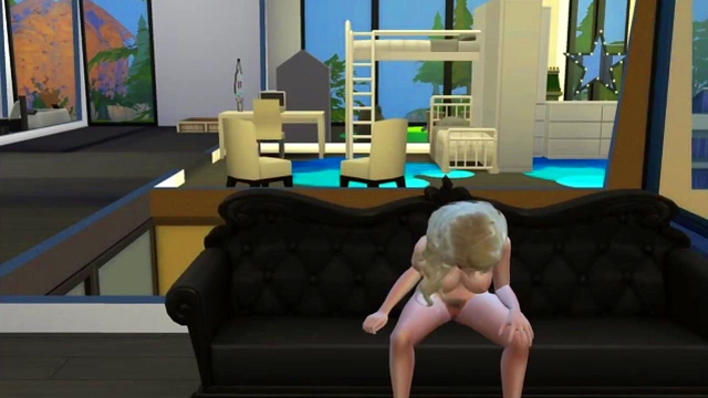 Horny Hot Blonde With Big Tits Masturbates Her Pussy In Cartoon Hentai Style