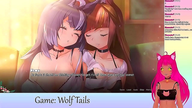 Lewd VTuber Neko Enjoys Anime Yuri Adventure With Big Boobed Lover