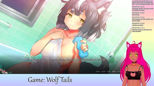 Lewd VTuber Neko Enjoys Anime Yuri Adventure With Big Boobed Lover