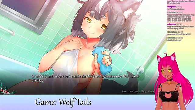 Lewd VTuber Neko Enjoys Anime Yuri Adventure With Big Boobed Lover
