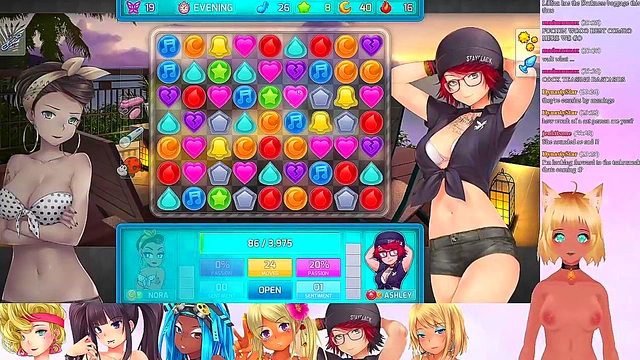 Lewd VTuber Neko's Anime Threesome Livestream With Big Boobs & Lingerie Fun