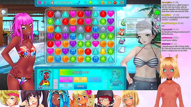 Lewd VTuber Neko's Anime Threesome Livestream With Big Boobs & Lingerie Fun