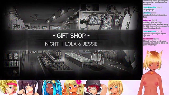 Lewd VTuber Neko's Anime Threesome Livestream With Big Boobs & Lingerie Fun