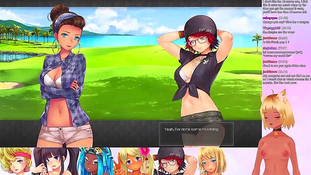 Lewd VTuber Neko's Anime Threesome Livestream With Big Boobs & Lingerie Fun