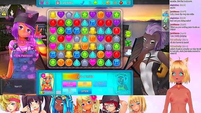 Lewd VTuber Neko's Anime Threesome Livestream With Big Boobs & Lingerie Fun